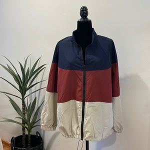 Unisex lightweight three tone jacket. No tag; estimated size Medium